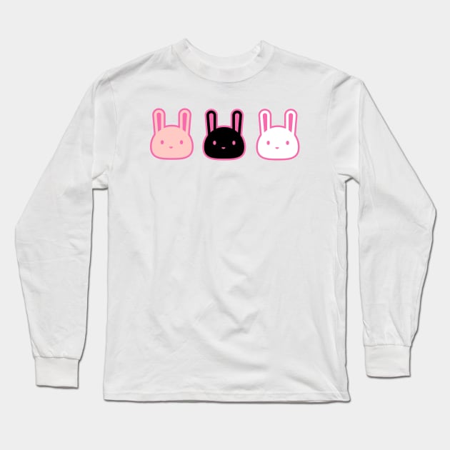 The three bunnies Long Sleeve T-Shirt by Potato_pinkie_pie